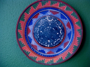 Pottery plate from Taos, NM(all photos by Marylin Warner)