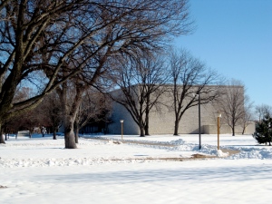 Eisenhower Presidential Library. (My winter photographs do not do justice to the impressive and grounds.)