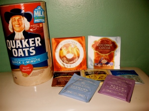 January is National Hot Tea month and Oatmeal month.