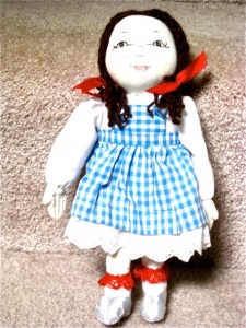 The doll of Dorothy from THE WIZARD OF OZ.  The movie role was played by Frances Ethel Gumm (aka Judy Garland)