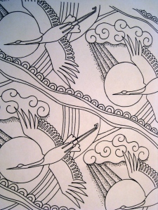 birds design from POSH Coloring book
