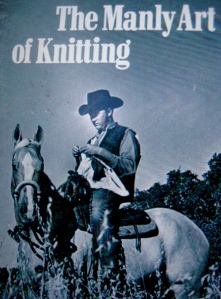 (Look closer; the cowboy is knitting!)