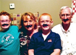 Some families prefer not to weigh in on this issue unless they can hide behind disguises like these mustaches.