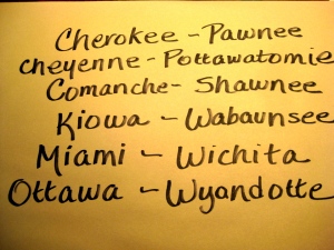 Kansas' twelve counties named for Indian tribes.