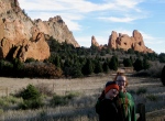 Kansas kids--especially our grandchildren--love to hike in the Garden of the Gods, warm and sunny on the day before the ice storm.