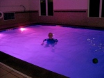purple pool water