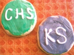 Bakery fundraiser: iced cookies:  KS, and Chapman High School --both delicious!